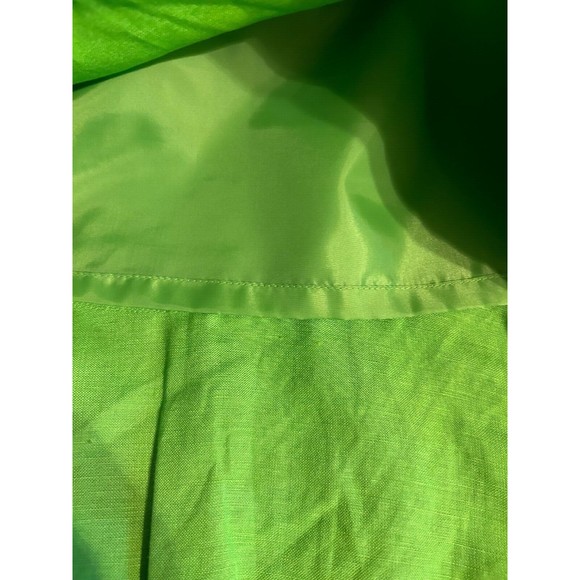 Larry Levine Skirt Womens Size12 Linen Blend Lined Side Zipper Ruffle Bottom EUC - Picture 9 of 9